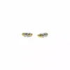 Fashion Pendientes en zig-zag con circonita oro bicolor 18k Pendientes De Oro