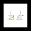 Best Pendientes estrella de mar perla cultivada blanca plata de Ley rodiada Pendientes De Plata