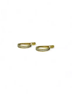 Online Pendientes fila circonitas oro 18k Pendientes De Oro