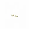 Cheap Pendientes flor circonitas y perla oro 18k Pendientes De Perlas|Pendientes De Oro