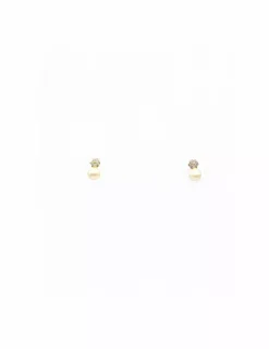 Cheap Pendientes flor circonitas y perla oro 18k Pendientes De Perlas|Pendientes De Oro