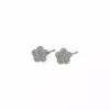 Discount Pendientes flor oro blanco 18k Pendientes De Oro