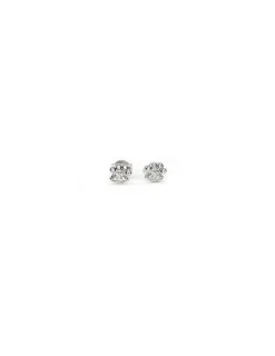 Flash Sale Pendientes huella con circonitas 5x6mm plata rodiada Pendientes De Plata