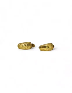 Hot Pendientes labrados líneas y estrellas oro 18k Pendientes De Oro