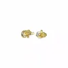 Clearance Pendientes luna y concha circonitas oro 18k Pendientes De Oro