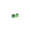 Cheap Pendientes ojo gato cuadrado 9mm plata 925 verde Pendientes De Plata