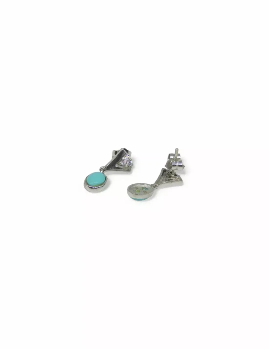 Cheap Pendientes oro blanco perla turquesa oro 18k Pendientes De Oro