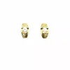 Hot Pendientes oval tallados circonitas oro 18k Pendientes De Oro