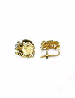 Cheap Pendientes pareja circonitas oro 18k Pendientes De Oro