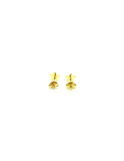 Outlet Pendientes pequeños estrella oro 18k Pendientes De Oro