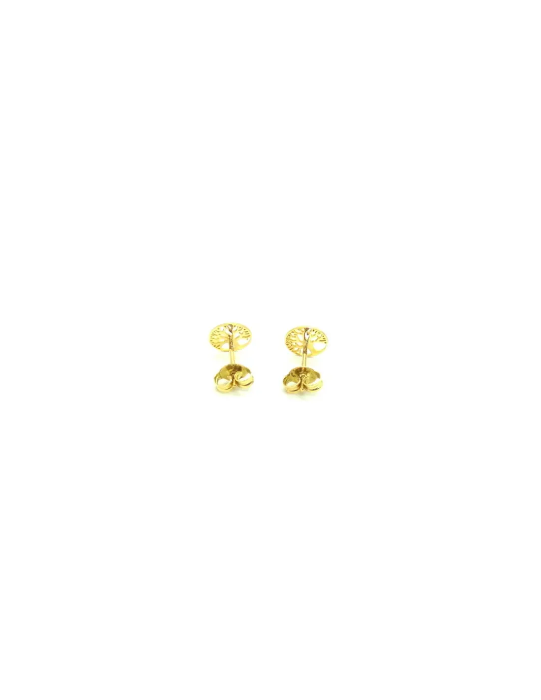 Fashion Pendientes pequeños árbol de la vida oro 18K Pendientes De Oro