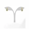 Cheap Pendientes perla bolita turquesa oro 18k Pendientes De Oro