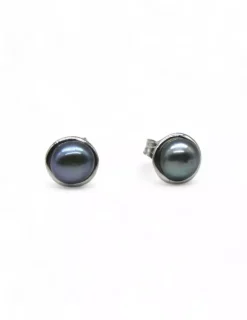 Cheap Pendientes perla cultivada gris Plata 925 rodio Pendientes De Plata
