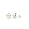 Discount Pendientes  perla cultivada rosa plata de Ley rodiada Pendientes De Plata