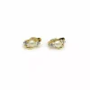 Clearance Pendientes perla dos circonitas oro 18k Pendientes De Oro