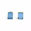 Best Sale Pendientes piedra aguamarina rectangular oro 18k Pendientes De Oro