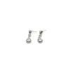 Cheap Pendientes plata boda novia triple montura fantasía circonitas y lágrima 2,5 cm Pendientes De Plata