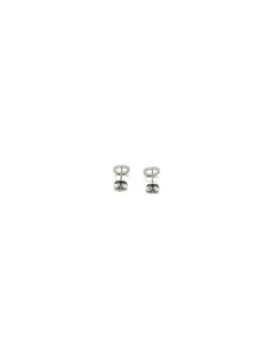 Shop Pendientes plata círculo circonitas 8mm Aros De Plata