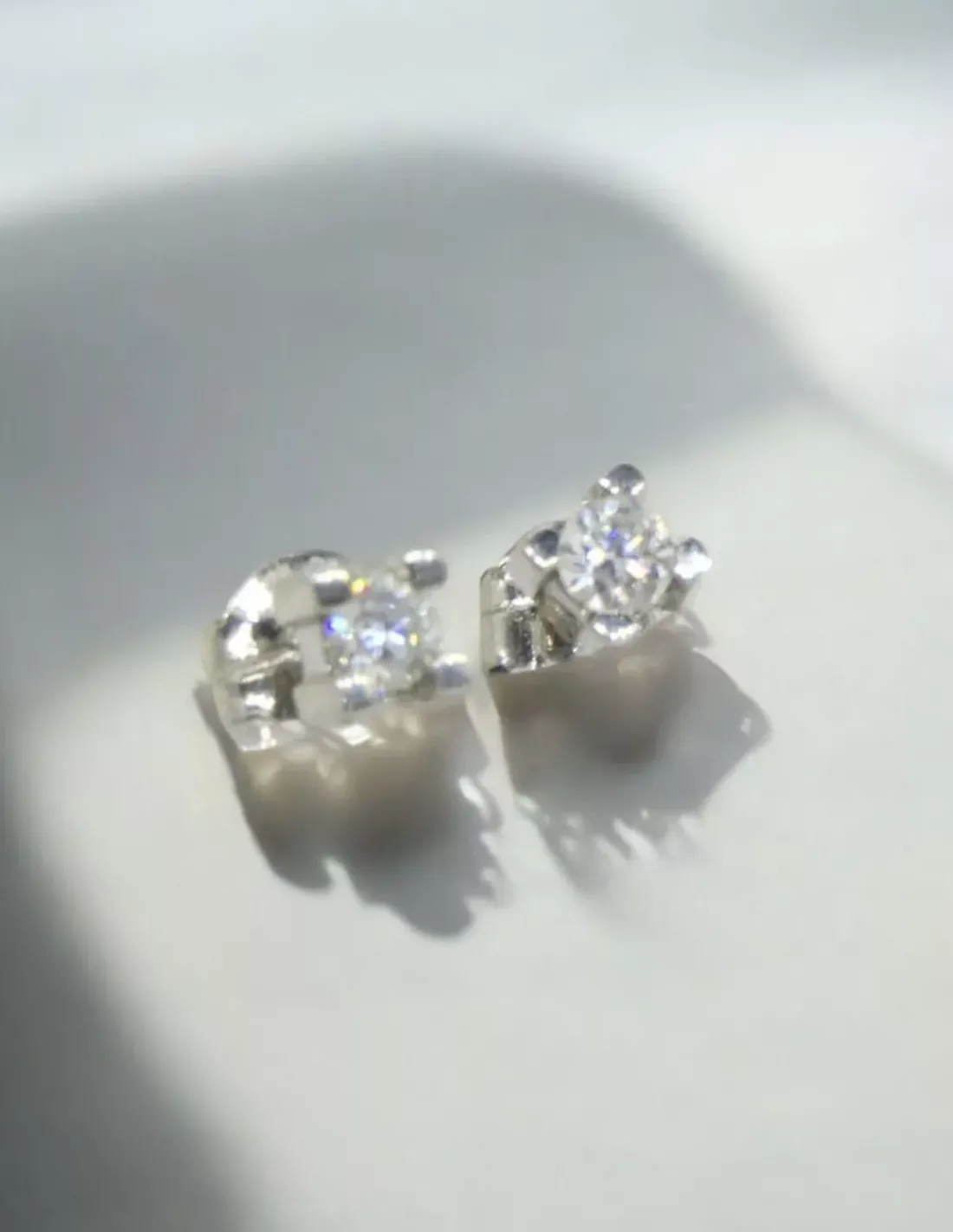 Outlet Pendientes PLATINO 4 garras cuadrado diamantes 0.40ct Platino|Pendientes Con Brillantes