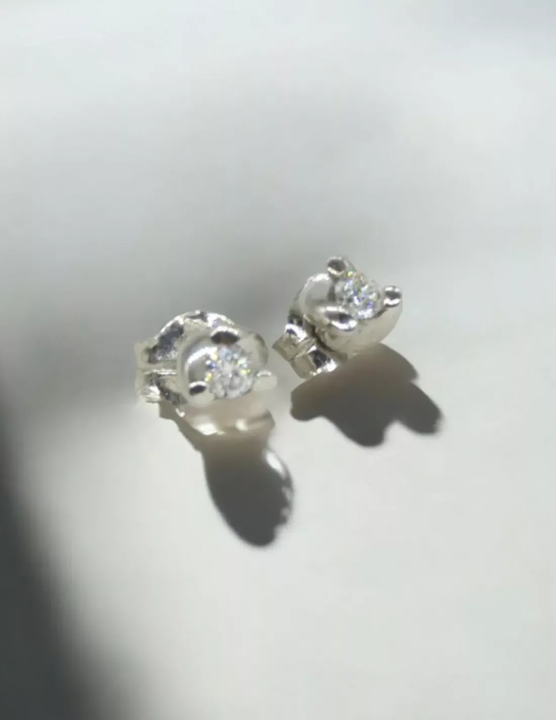 Cheap Pendientes PLATINO 3 garras diamante 0.20ct Platino|Pendientes Con Brillantes