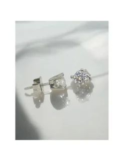 Best Sale Pendientes PLATINO 4 garras V brillantes 0.20ct Platino|Pendientes Con Brillantes