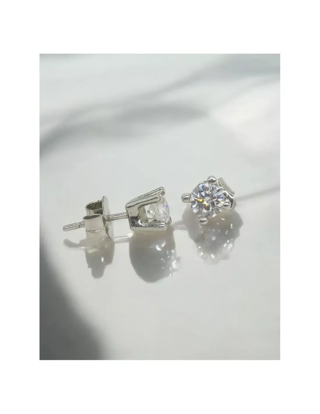 Best Sale Pendientes PLATINO 4 garras V brillantes 0.20ct Platino|Pendientes Con Brillantes