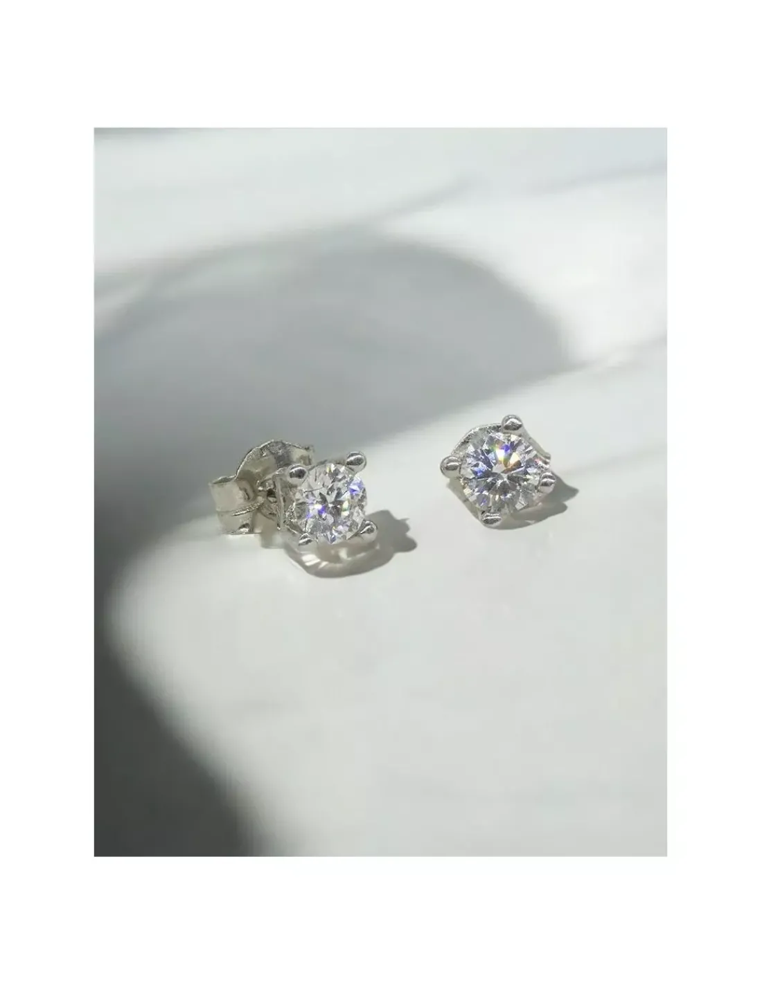 Best Sale Pendientes PLATINO 4 garras V brillantes 0.20ct Platino|Pendientes Con Brillantes