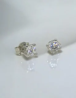 Clearance Pendientes PLATINO 4 garras diamantes 0.80ct Platino|Pendientes Con Brillantes