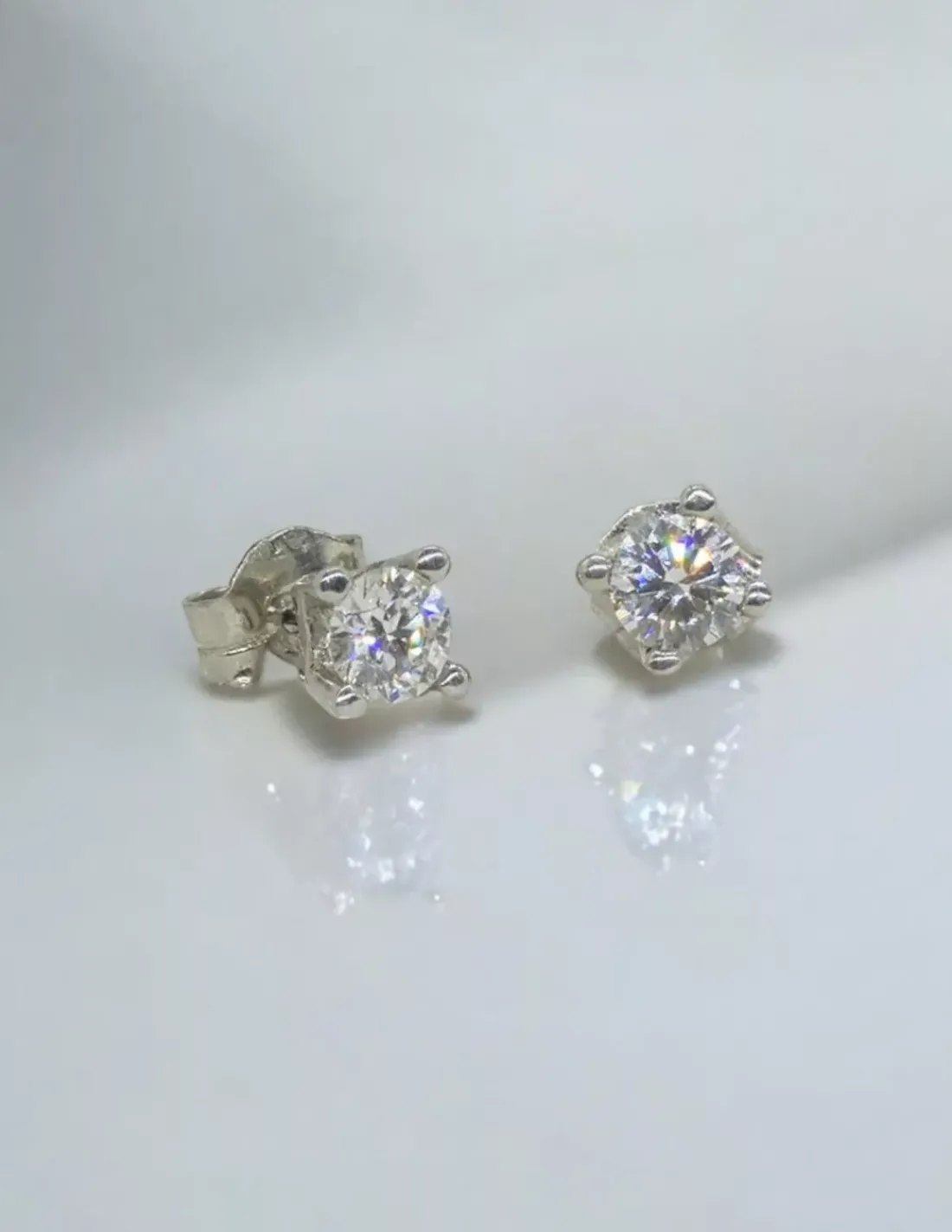 Clearance Pendientes PLATINO 4 garras diamantes 0.80ct Platino|Pendientes Con Brillantes