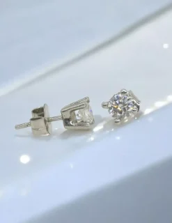 Clearance Pendientes PLATINO 4 garras diamantes 0.80ct Platino|Pendientes Con Brillantes