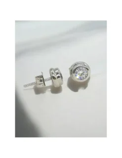 New Pendientes PLATINO chatón diamantes 0.60ct Platino|Pendientes Con Brillantes