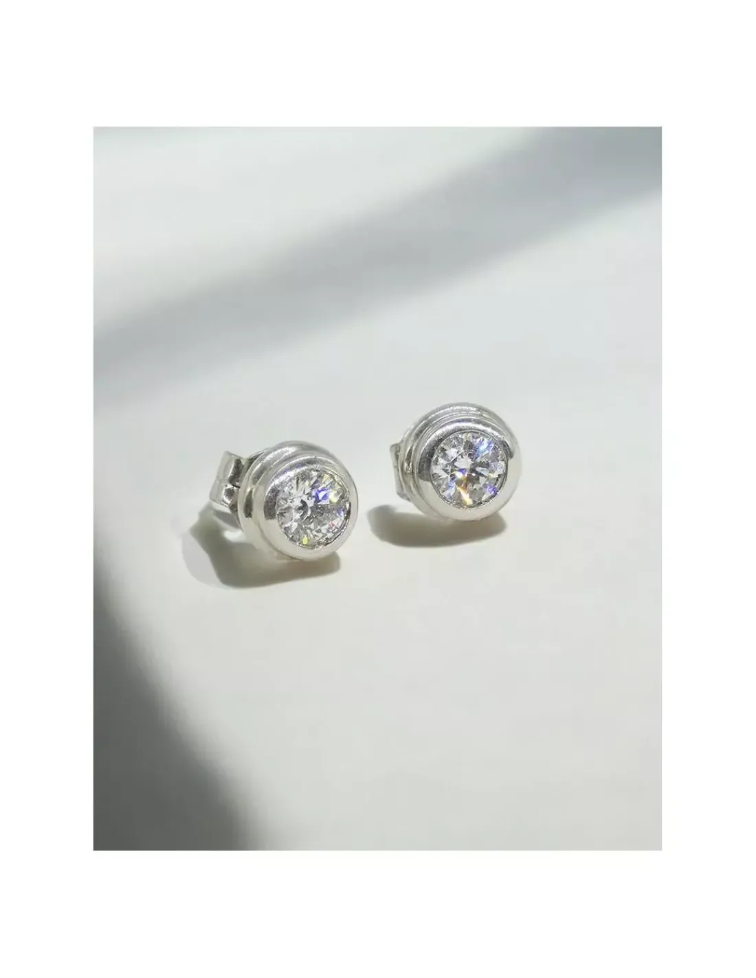 Sale Pendientes PLATINO chatón diamantes 0.58ct Platino|Pendientes Con Brillantes