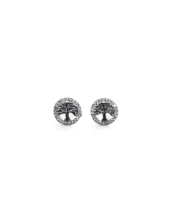 Clearance Pendientes árbol de la vida con circonitas plata 925 Pendientes De Plata