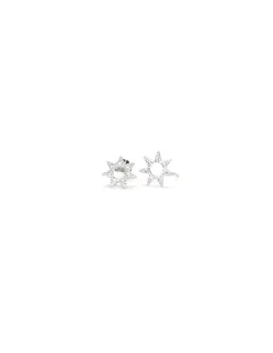 Fashion Pendientes sol circonitas plata de Ley 925 Pendientes De Plata