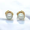 Sale Pendientes vintage perlas y circonitas oro 18k Pendientes De Oro