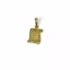 Hot Placa RH pequeña oro 18k - 2cm Colgante De Oro Grabado