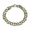New Pulsera ancla bicolor oro 18k - 18.5cm Pulseras De Plata|Pulseras De Oro