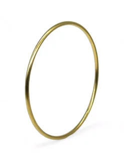 New Pulsera aro liso rígida oro 18k - 6.60cm Semanarios|Cañas
