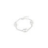 New Pulsera aros entrelazados con circonitas plata rodio - 17cm Pulseras De Oro Grabado|Pulseras De Oro