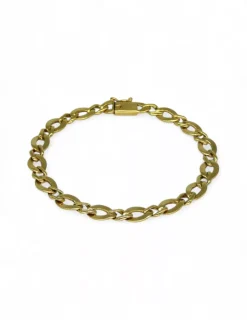 Online Pulsera barbada 1x1 oro 18k - 20cm Pulseras De Plata|Pulseras De Oro