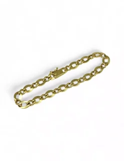 Online Pulsera barbada 1x1 oro 18k - 20cm Pulseras De Plata|Pulseras De Oro