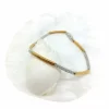 Hot Pulsera barras lisas y circonitas oro 18k - 18cm Pulseras De Plata|Pulseras De Oro
