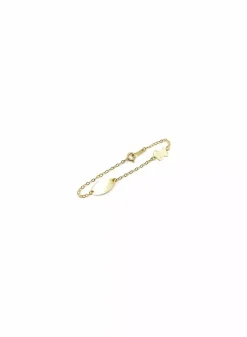 Fashion Pulsera bebé placa y carrito oro 18k - 13cm Pulseras De Plata|Pulseras De Oro