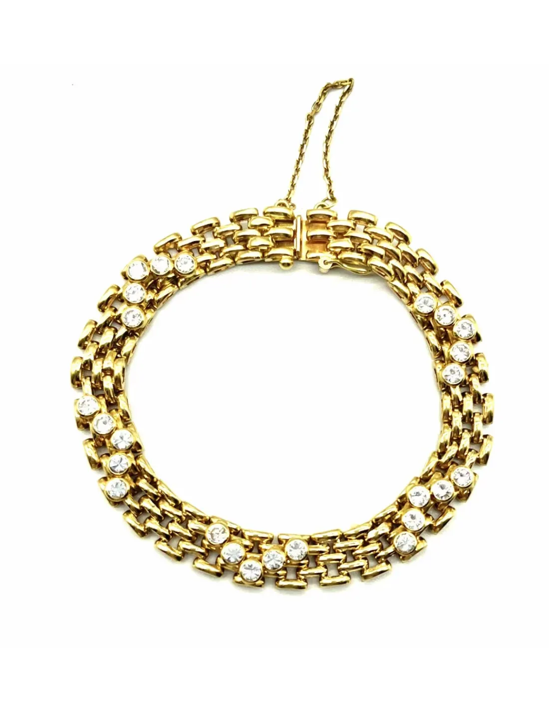 Cheap Pulsera Bismark circonitas oro 18k - 19cm Pulseras De Plata|Pulseras De Oro