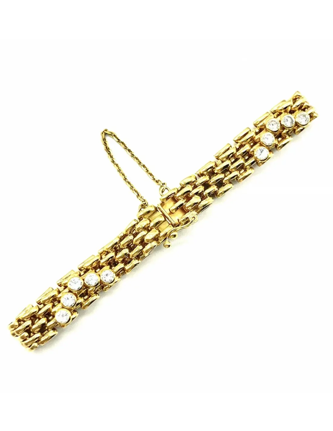 Cheap Pulsera Bismark circonitas oro 18k - 19cm Pulseras De Plata|Pulseras De Oro