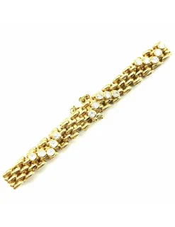 Cheap Pulsera Bismark circonitas oro 18k - 19cm Pulseras De Plata|Pulseras De Oro