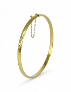 Store Pulsera caña labrada brillo mate oro 18k - 20cm Cañas|Pulseras De Plata