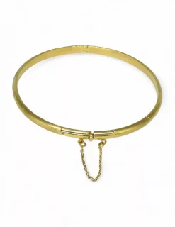 Store Pulsera caña labrada brillo mate oro 18k - 20cm Cañas|Pulseras De Plata