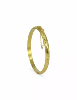 Fashion Pulsera caña labrada cadena seg. oro 18k - 6.1cm Cañas|Pulseras De Plata