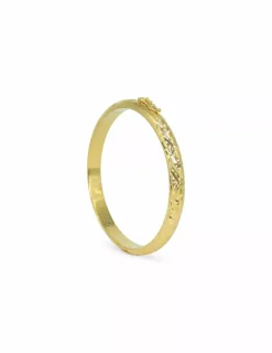 Flash Sale Pulsera caña labrada oro 18k - 6cm Cañas|Pulseras De Plata